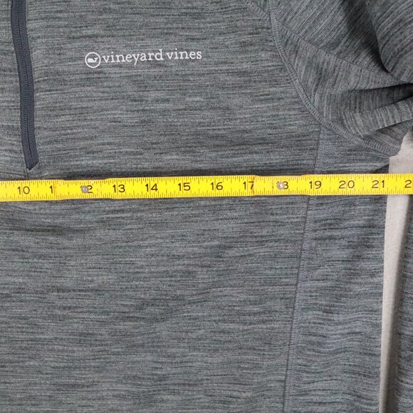 Vineyard Vines Sankaty Performance 1/4 Zip Pullover Gray Medium Preppy Logo - Picture 5 of 6